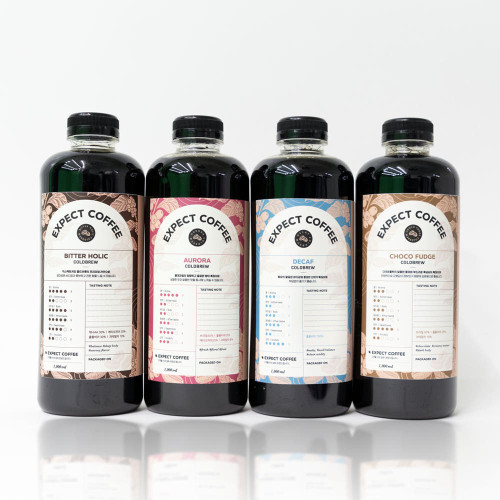 익스펙트커피 콜드브루 원액 1000ml 4종 (초코퍼지/비터홀릭/디카페인/오로라)